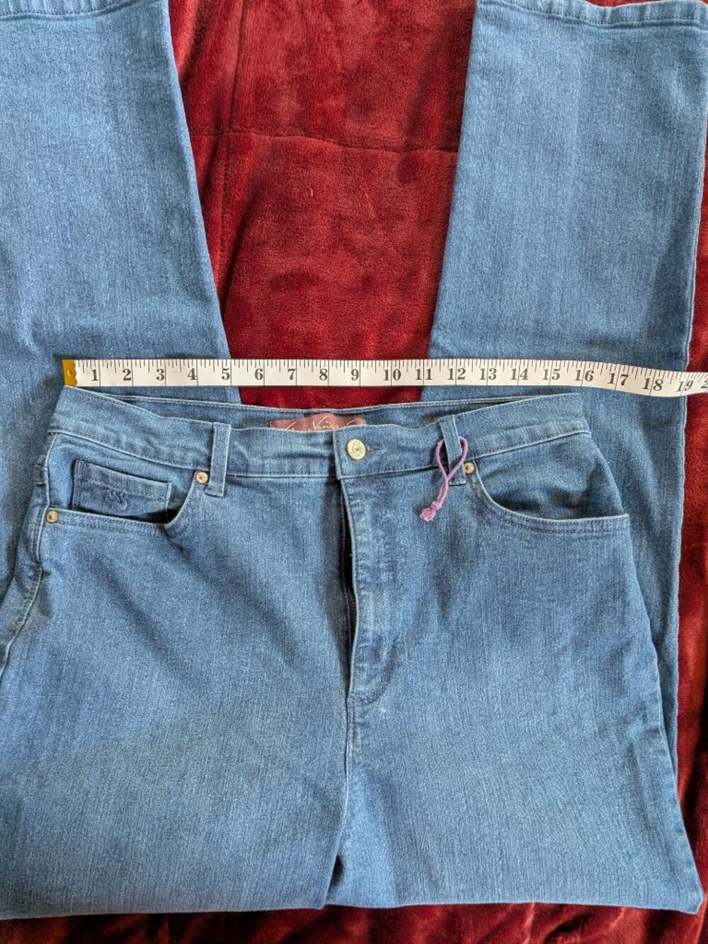 NWOT Gloria Vanderbilt Amanda Classic High Rise Jeans Blue Size 14 - Picture 6 of 6